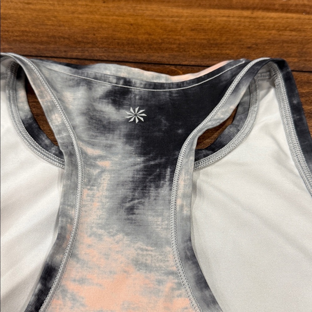 Athleta Black and Gray Tie-Dye racerback Tank Top - Picture 4 of 5